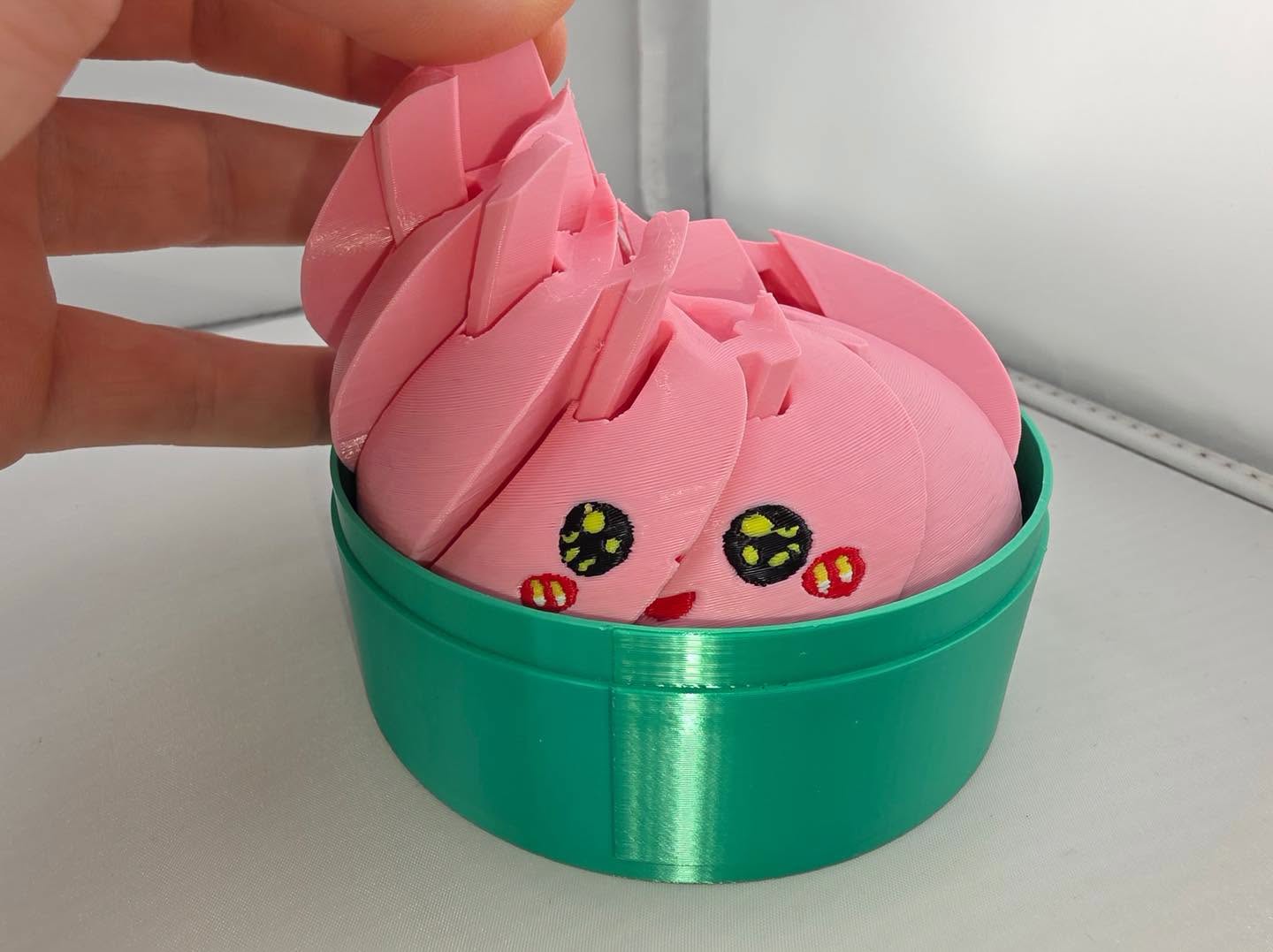 Dumpling Flip Fidget with Steamer Basket – 3D Printed