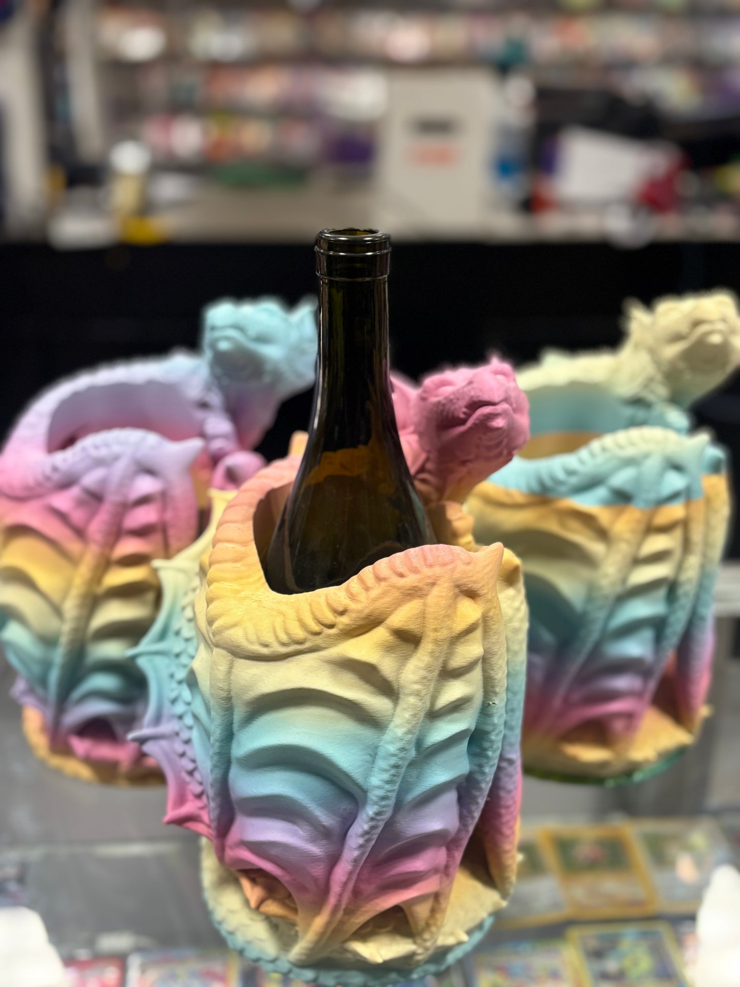 3D Colorful Dragon Wine Holder